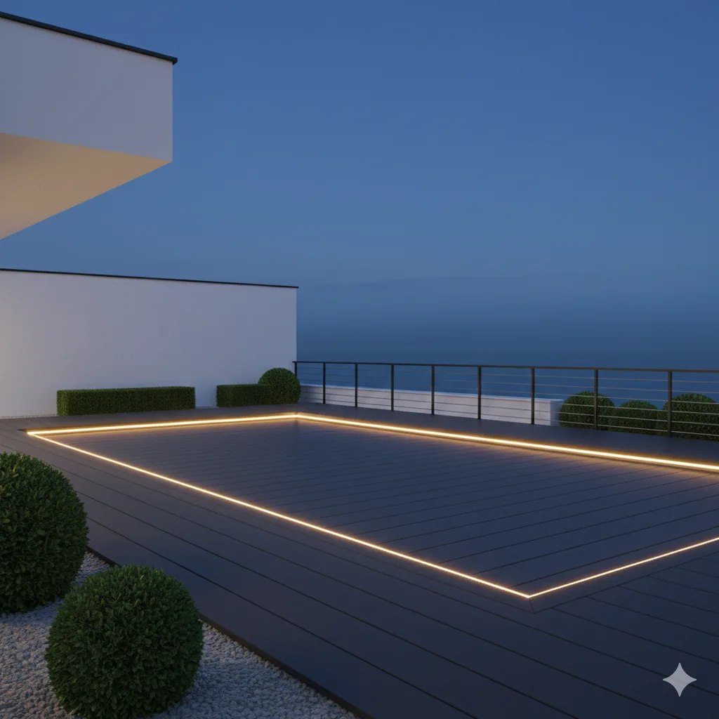 3D Vizualizace — Terasa s LED